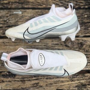 Nike Vapor Edge Pro 360 Sz 10 White/Metallic Silver Football Cleat DQ3670-102 T1